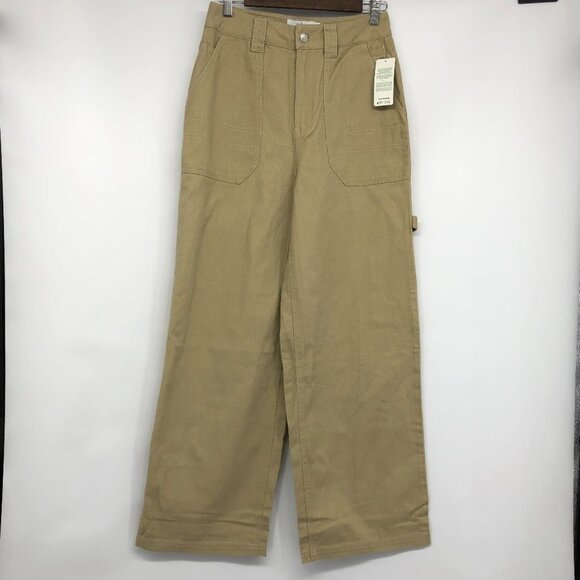 NWT Twik Simons Khaki Tan Wide Leg Cargo Pants size 28 - Picture 16 of 16